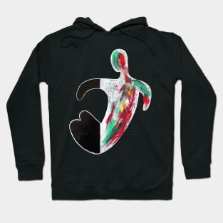 Abstract Anatomy Naked Body Colorful Ink Painting Strokes Hoodie